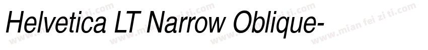 Helvetica LT Narrow Oblique字体转换